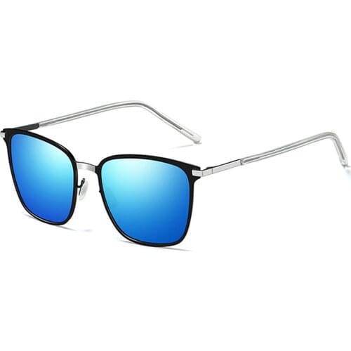MAXJULI Polarized Square Sunglasses for Men Women Retro Aluminum+TR90 Sun Glasses UV Protection Oculos de sol 8080