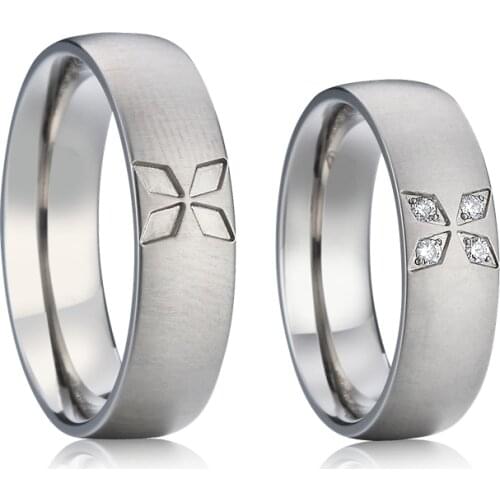 1 Pair latest wedding ring designs for couples Love Alliance men proposal promise ring jewelry women 925 silver color matte