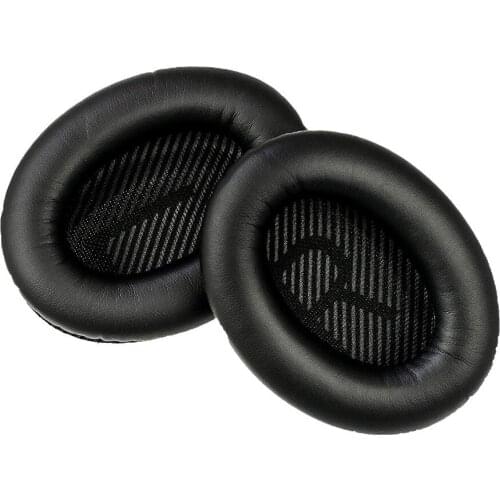 1Pair Replaceable Ear Pad Cushion for QC 35(QC35) and QC 35 II Headphones Complete with QC35 Shaped Scrims with 'L and R' Letter