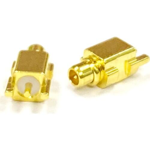 1pc MMCX Male Plug RF Coax Connector PCB mount Straight Goldplated 3 pins NEW wholesale