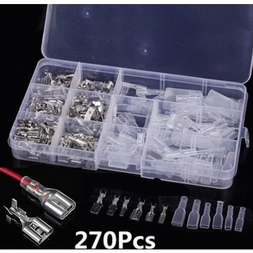 120/270pcs Female Male Cable Plugs Car Electrical Wire Terminals Crimp Connectors In Stock