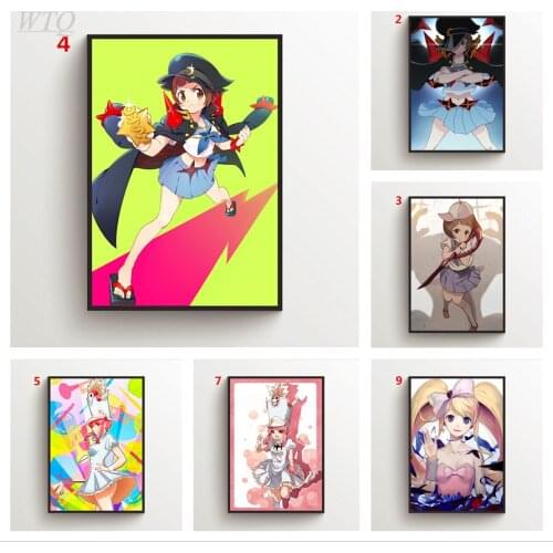 Kill La Kill Mankanshoku Mako Anime Posters Canvas Painting Wall Decor Poster Wall Art Photos for Childrens Room Home Decor