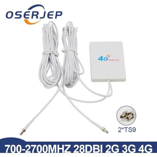 2* TS9 4g Lte Pannel Antenna Connector 3g 4g Router Anetnna+ 2M 3M 5M Connector Cable For Huawei 3g 4g Lte Router Modem Aerial