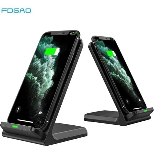 30W Qi Wireless Charger Stand For iPhone 12 11 Pro XS MAX XR X 8 Samsung S21 S20 S10 Fast Charging Dock Station Phone Chargers