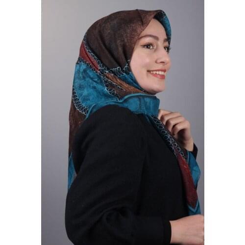 FOMARA SHİNE PATTERNED SILVERY LINEN SCARF-PATTERN-10-RENK-03