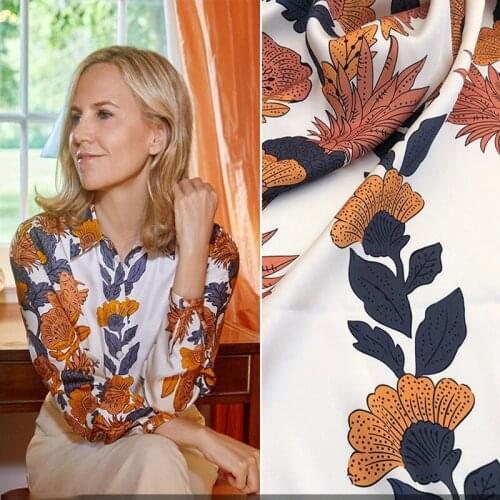 Summer designer fabric European brand new vertical striped twill female clothing digital printing sewing fabric for dress