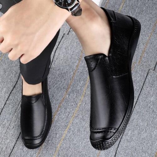 2021 Mens Fashion Loafers Genuine Leather Formal Shoes Men Wedding Party Business Dress Casual Footwear