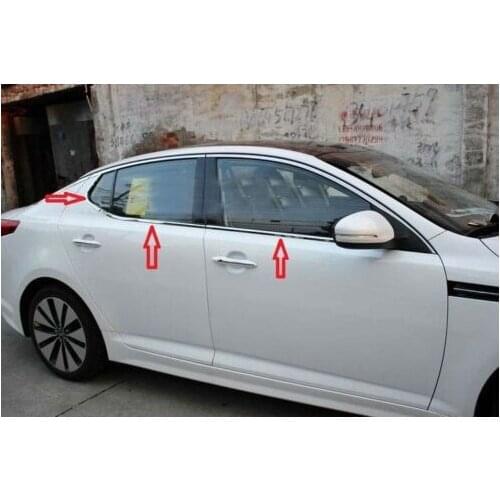 Stainless steel bottom / under window trims cover FOR kia optima k5 2011 2012 13