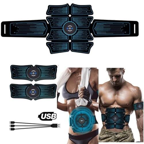 Equipment Training Gear Muscles Electrostimulator Toner Gym Abdominal Muscle Stimulator Trainer EMS Abs Fitness USB Rechargable