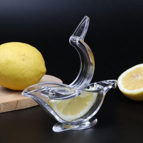 HS Portable Acrylic Lemon Clip Manual Simple Transparent Fruit Juicer Household Sliced Fruit Juicer Kitchen Accessories Gadgets