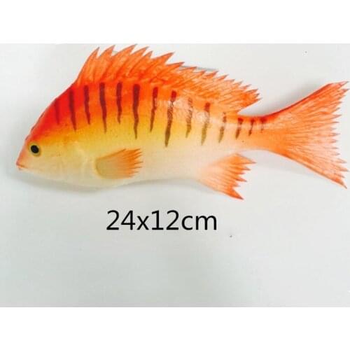 1pc Simulation Coelacanth Piranha Bass Fish Salmon Figure Model Lifelike Educational Toy Prop Decoration