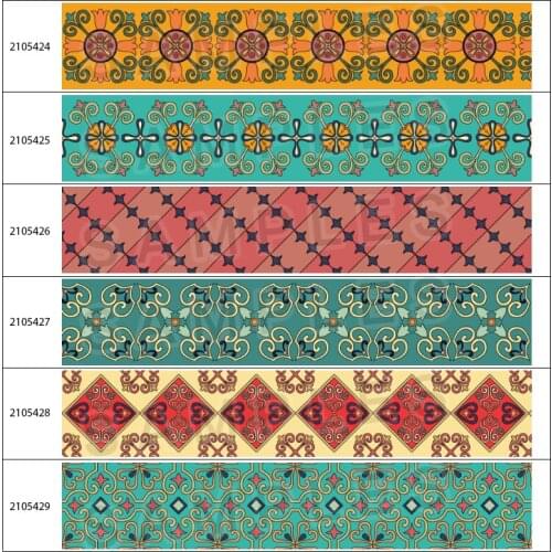 Morocco Patterns Grosgrain Ribbons Printed For Hair Bows DIY Crafts Handmade Accessories 10yadrs