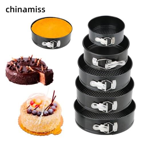Removable Bottom Non-Stick Metal Bake Mould Round Cake Pan Bakeware Carbon Steel Cakes Molds Kitchen Accessories