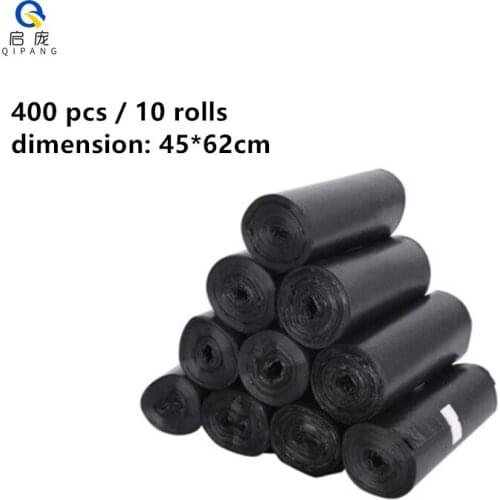 Vest Type Disposable Garbage Bag Black Plastic Kitchen Rubbish Bags Portable Home Use Storage Toilet Trash Bag