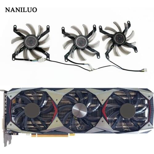 4Pin T129215SU 0.50A GTX/1080Ti Cooler Fan Replace For PNY Manli GeForce GTX 1080 Ti 11GB XLR8 Gaming OC Graphics Card Fan
