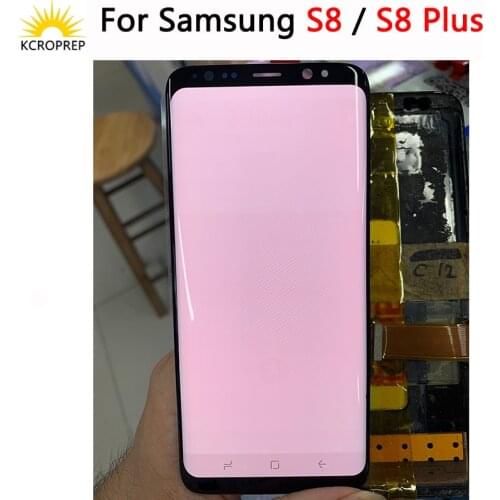 For Samsung S8 LCD with Frame burned traces for SAMSUNG Galaxy S8 Plus LCD G955 S8 G950 G950F Display lcd Touch Screen Digitizer