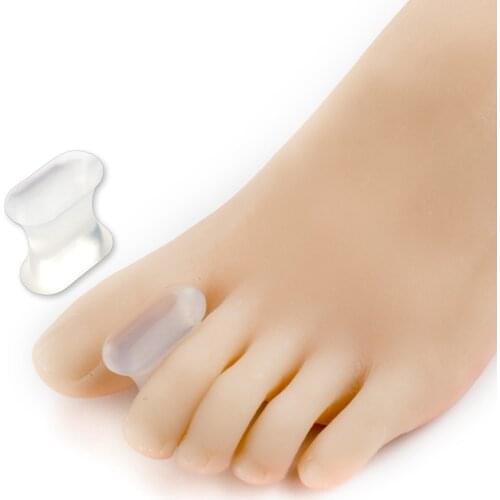1 Pair Silicone Gel Orthotics Bunion Separators Toe Stretchers Reusable Toe Separator Thumb Valgus Corrector Foot Nail Art Tools
