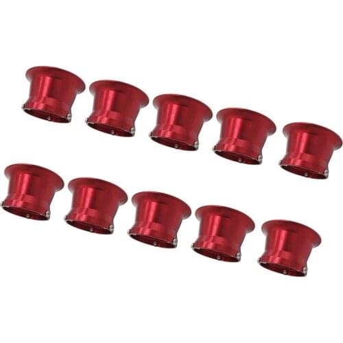 10x 50mm Motorbike Air Filter Cup For 24-30mm Carb Interface Red