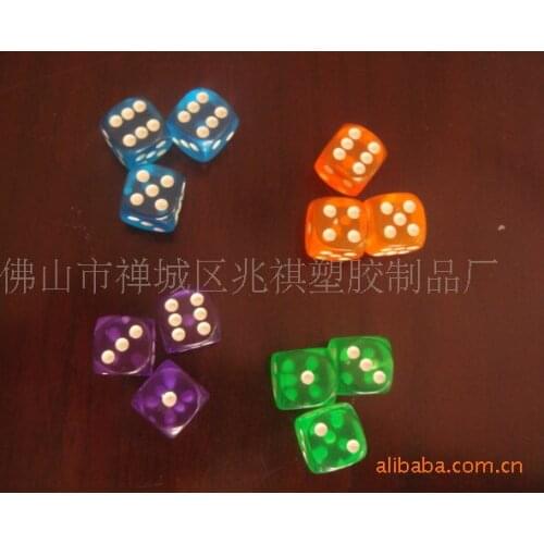16mm transparent multicolour dice bosons rejection of child boulimia dice gift accoutering crafts