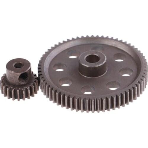 2Pcs (21T+64T) 11184 & 11181 Differential Metal Main Gear 64T Motor Gear 21T