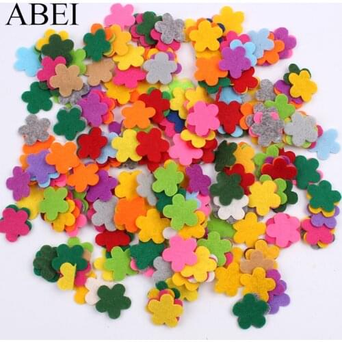 200pieces/lot 2cm Non Woven fabric Flower pads Stick On patches felt pad fabric flower Scrapbooking Decors Clothes accessories