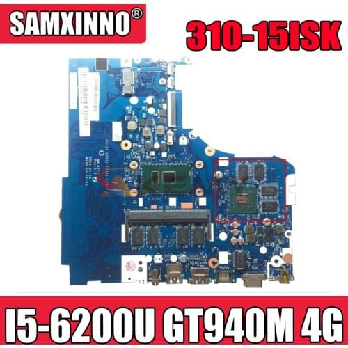 Akemy NM-A751 Motherboard For Lenovo 310-15ISK 510-15ISK Notebook Motherboard CPU I5 6200U GPU GT940M 4G RAM 100% Test