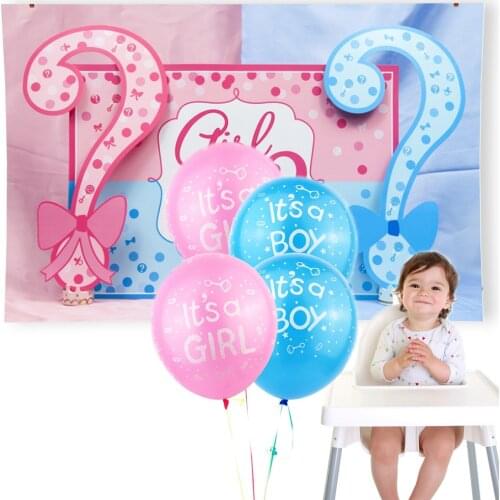 Amawill Gender Reveal Girl Or Boy Photo Background Cloth Decorations Baby Shower Its A Boy Its A Girl Balloons Kids Birthday