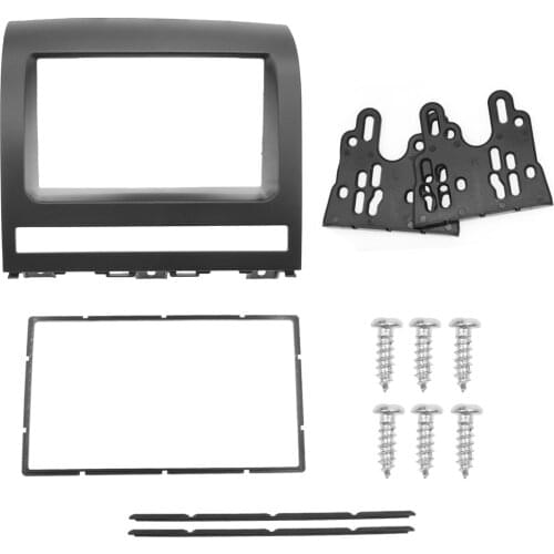 Double 2 Din Fascia For Fiat Perla 2009 Radio CD DVD Stereo Panel Dash Mount Installation Trim Kit Frame Plate Bezel