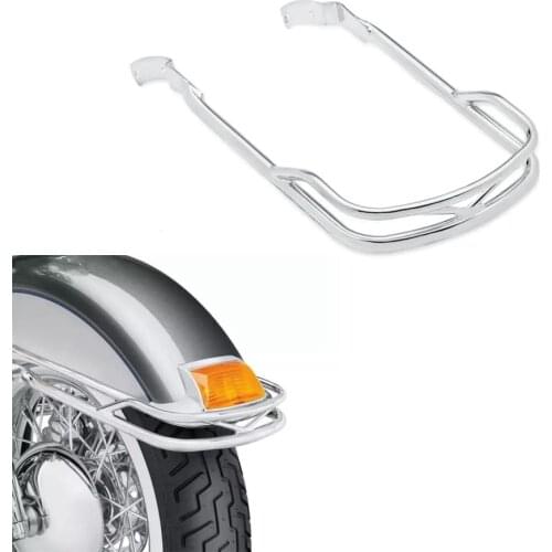 Motorcycle Chrome Front Fender Rail Bumper Trim Bracket For Harley Softtail Classic