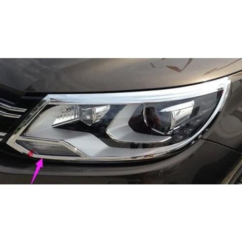 Chrome Front head light lamp cover 2pcs For Volkswagon for VW Tiguan 2015 2014 2013