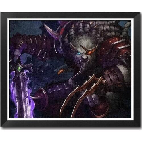 MaHuaf-A1350 LOL Game Artwork painting by numbers on canvas DIY oil hand-painted framed wall picture for living room home decor