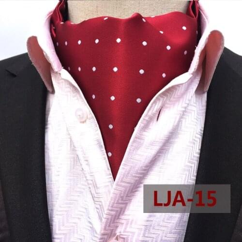 Fashion Design Tie Luxury Elegant Dot Ascot Classic Britsh Style Jacquard Woven Ascots for Men