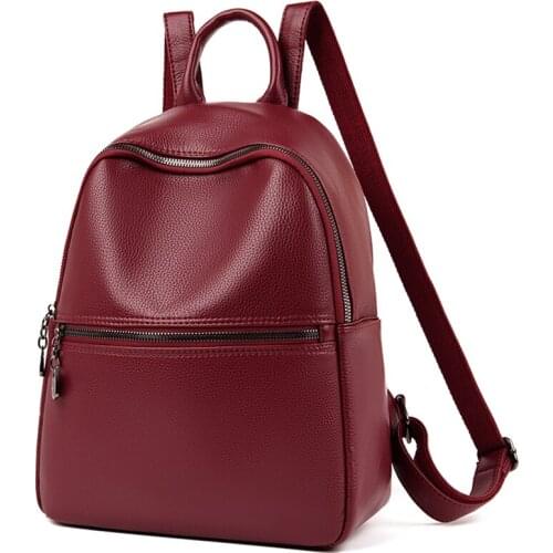 DIEHE Fashion Women Backpack High Quality Pu Leather School Backpacks Multifunction Shoulder Bags School Bags for Girls Mochila