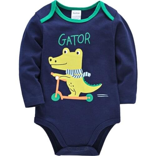 Cartoon Gator Newborn Baby Boy Bodysuits Jumpsuit bebe fille Cotton Infant Baby Girls Sleepers Toddler Pjiamas