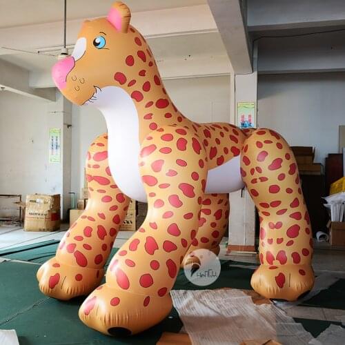 Cartoon Toy Advertising 2 m PVC Sealed Inflatable Cheetah