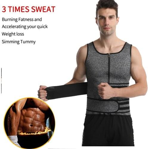 Men Body Shapers Shapewear Waist Trainer Neoprene Sauna Sweat Vest Slimming Trimmer Fitness Corset Belt Reducing Loss Weight