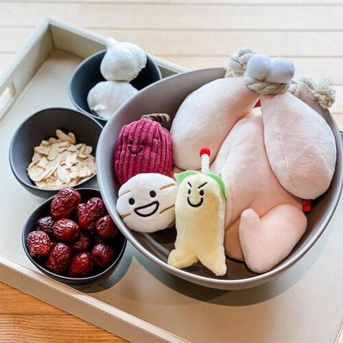 Pet Stuffed Toy Dog Puzzle Interactive Squeak Toy Removable Ginseng Chicken Soup Dog Hidden Food Sniffing Toy Molar Chew Durable