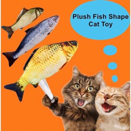 Pet Soft Plush 3D Fish Shape Cat Toy Interactive Gifts Fish Catnip Toys Stuffed Pillow Doll Simulation Fish Playing Toy For Pet