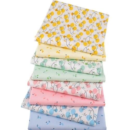 Nanchuang 8Pcs/Lot Floral Fabric DIY Handmade Sewing Quilting Fat Quarters Patchwork Cloth For Baby Children Material 40x50cm