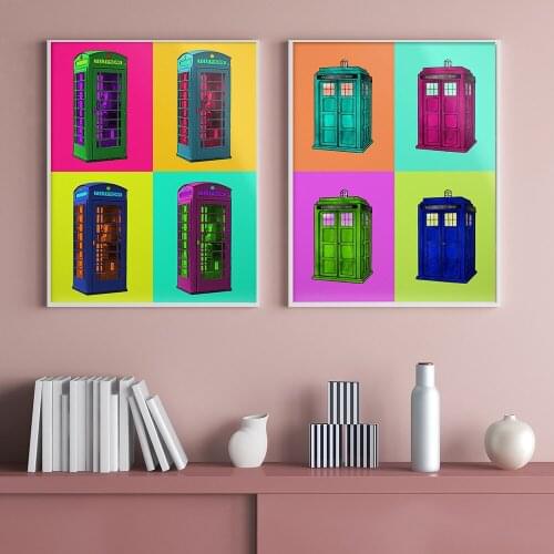 Wall Art Canvas Painting Color Call Box Nordic Posters And Prints Wall Pictures For Living Room Salon Home Decoration Decor