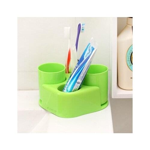 Fashion toothbrush suits with two cups toothbrush holder rack 16*16*10CM free shipping