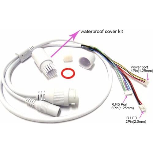 POE LAN IP cable for CCTV IP camera board module + weatherproof connector