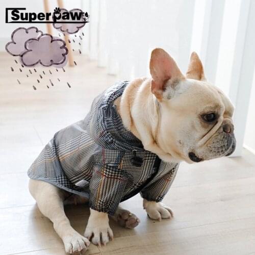Durable Pet Dog Raincoat Clothes Waterproof Clothes Raining Jacket Outdoor For Small Medium Dogs French Bulldog Corgi Pug IBC12