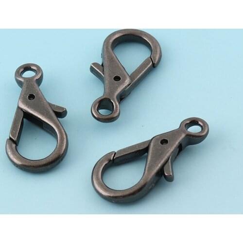 Lobster clasp 28mm Spring Clasp Gunmetal Snap Hook Metal Snap Clasp Chains Hook Bag Clasp Rose gold Spring hooks