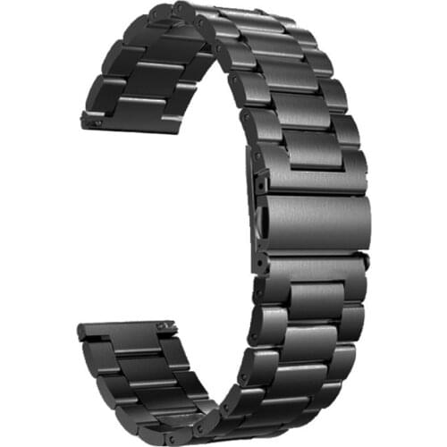 BEAFIRY Stainless Steel Watch Band 18mm 20mm 22mm 24mm Watchband high Quality Wristwatches Strap for Sumsang huawei black silver