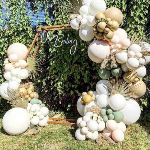 111Pcs Balloons Garland Arch Kit White Green Balloons Wedding Baby Shower Birthday party Decoration
