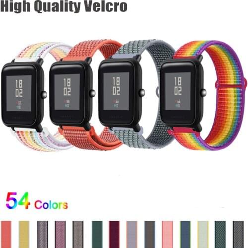 Sport Nylon Loop Band Wrist for Huami Amazfit Bip Lite S U for Huami Amazfit Neo strap loop 20mm 22mm