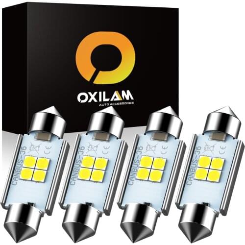 OXILAM 4x C5W LED Canbus Festoon 31mm 36mm 41mm Car Interior Light For Volkswagen VW Golf 4 5 6 7 Passat B6 B5 B7 Polo Tiguan CC