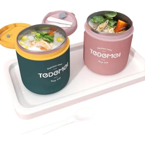 Food Thermos, Food Jar, Business Portable Thermos Boxes, Insulated Lunch Box, 530ML, 316 Stainless Steel Container Soup Cup