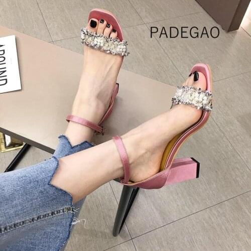 High Heel 2020 Women Sandals Crystal Bling High-heeled Sweet Sexy Fashion Woman Sandals